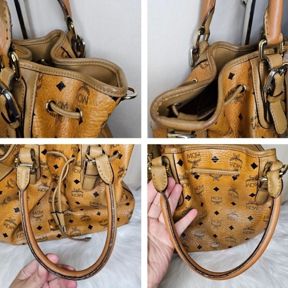 🤎🔹️ MCM 🔹️VISETOS BUCKET/ HANDBAG (missing Long Croasbody strap) ✨️🤎 - Picture 12 of 12